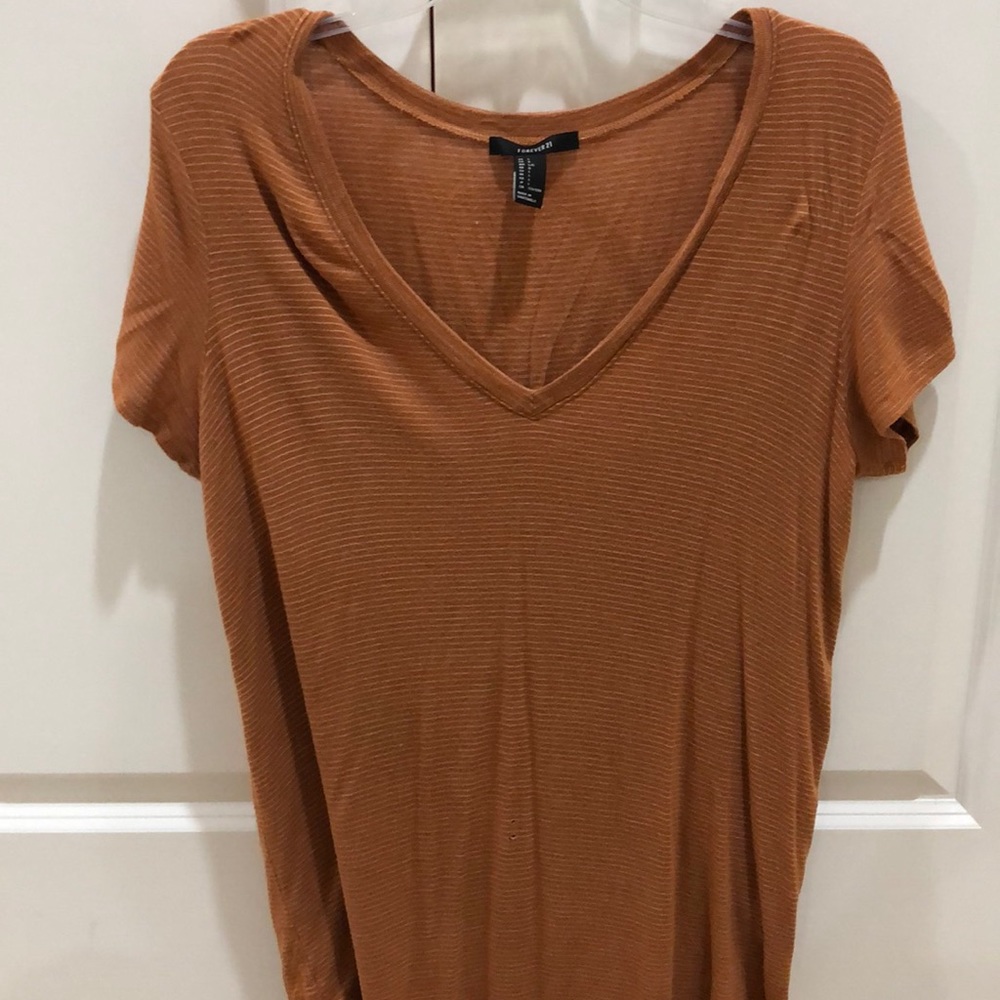 Forever 21 Large Orange Long Tee
